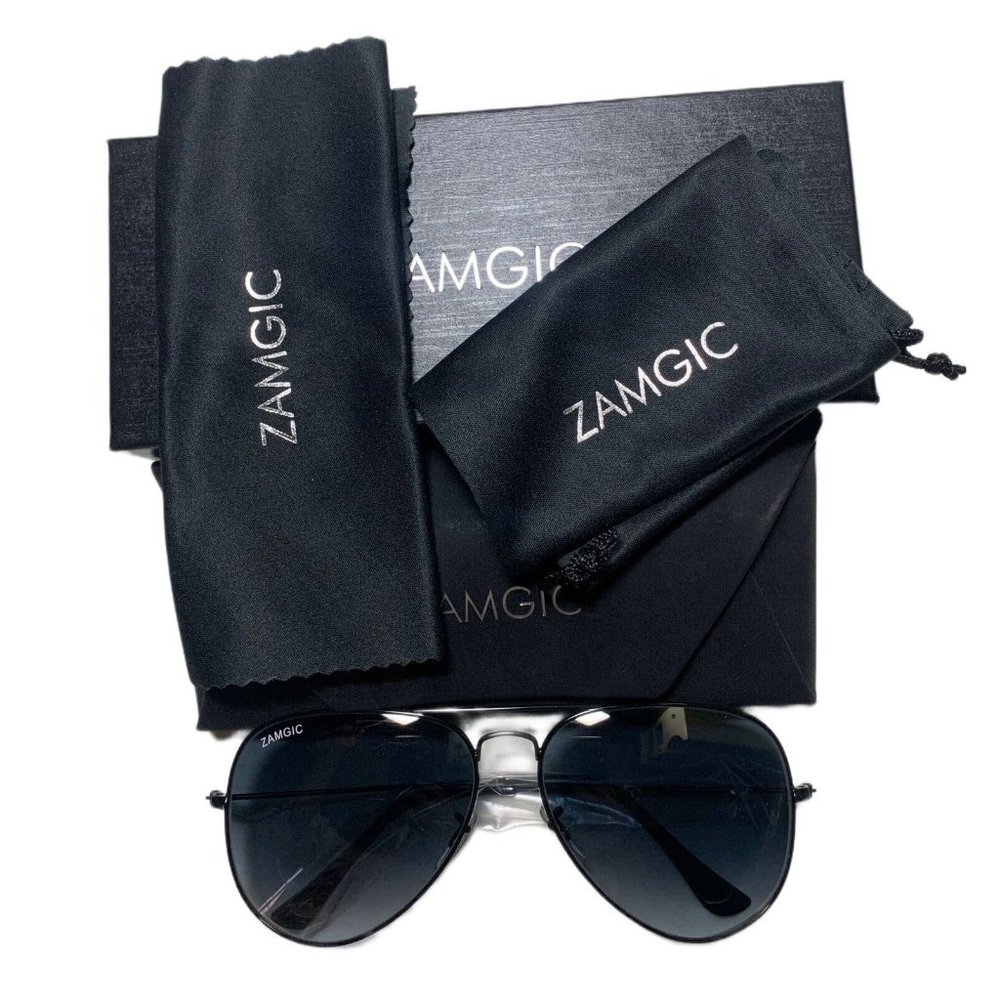 Military Aviator UV400 Protection Sunglasses with Case - Picture 3 of 5